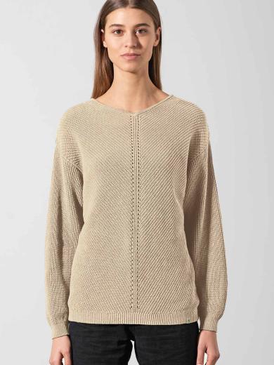 HempAge V-Neck Pullover gobi | XS