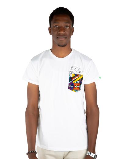 kipepeo Clothing NYANI Männer T-Shirt White | L