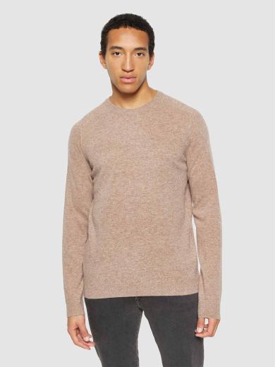 Knowledge Cotton Apparel Basic o-neck knit Kelp Melange