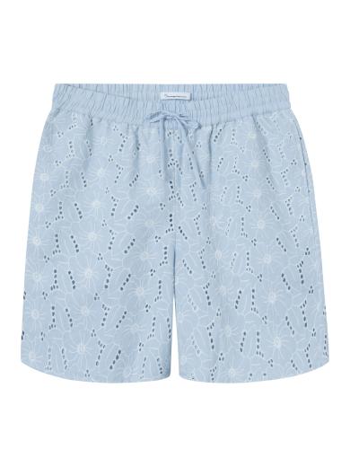 Knowledge Cotton Apparel Embroidery Anglaise Shorts Skyway