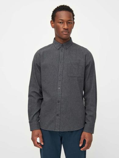 Knowledge Cotton Apparel Regular Fit Melangé Flannel Shirt 