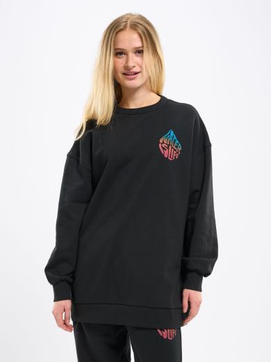 Knowledge Cotton Apparel WATERAID oversize crew neck sweat Black Jet