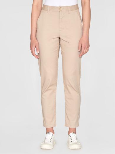 Knowledge Cotton Apparel WILLOW Regular Cropped Poplin Chino 