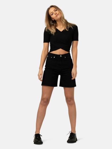 MUD JEANS Beverly Short Dip black