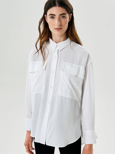 NINE TO FIVE Long Shirt #glenn White | M