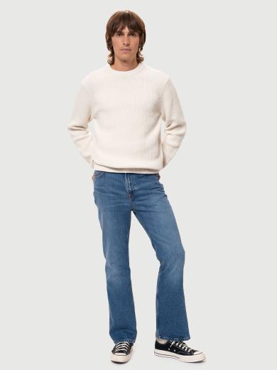 Nudie Jeans August Rib Cotton Chalk White