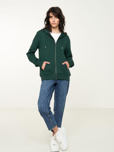 Recolution Dahlia Zip Hoodie Deep Green