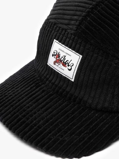 Rotholz Cord 5-Panel Cap Soft Black