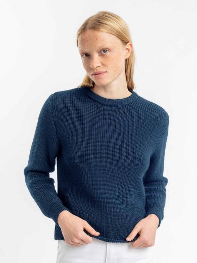 Rotholz Cropped Knit Sweater midnight blue