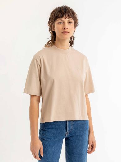 Rotholz Cropped Rights T-Shirt Oatmeal | M