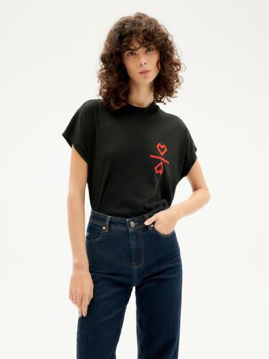 Thinking MU 2 Hearts Volta T-Shirt Black | S