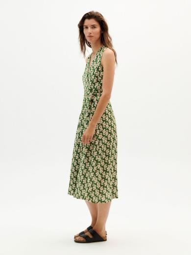 Thinking MU Amapola Dress Green Flower