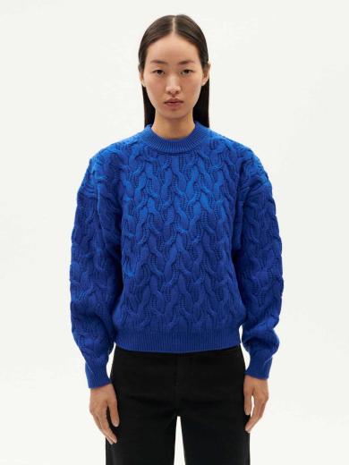 Thinking Mu Carmen Knitted Sweater Blue