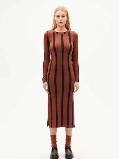 Thinking MU Gina Dress Toasted Navy