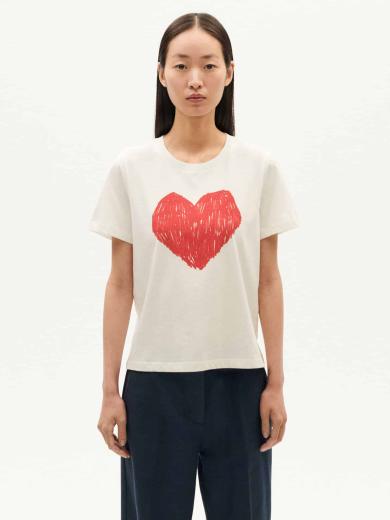 Thinking Mu Heart Ida T-Shirt White Heart