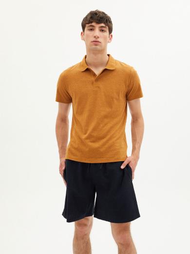 Thinking MU Hemp Polo Brown