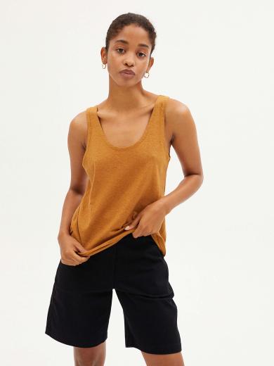 Thinking MU Hemp Tank Top Brown