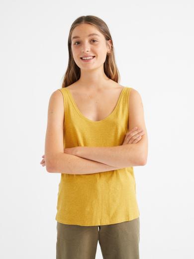 Thinking MU Hemp Tank Top Mustard | XS