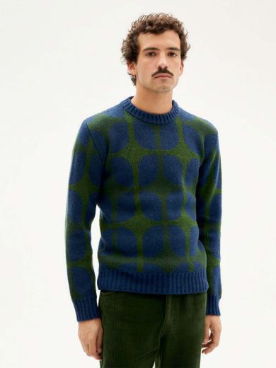 Thinking MU Khem Knitted Sweater Wallpaper Navy | M