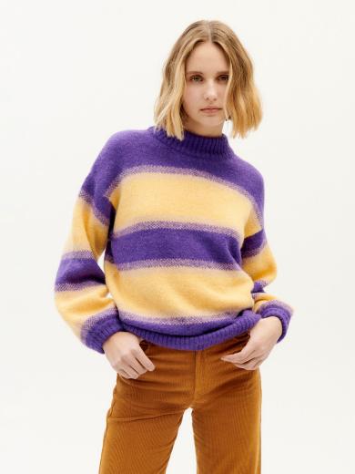 Thinking MU Lada Knitted Sweater Violet