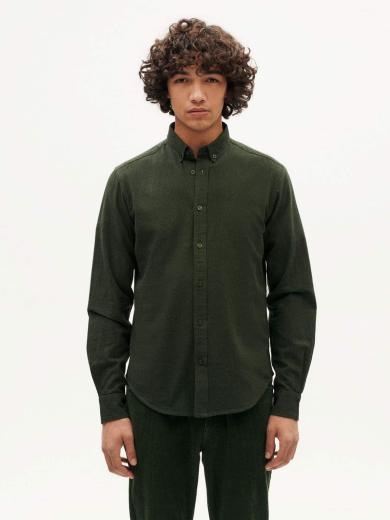 Thinking MU Microchecks Ant Shirt Green | L