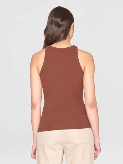 Knowledge Cotton Apparel Racer Rib Top