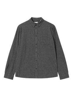 Knowledge Cotton Apparel Regular Fit Melangé Flannel Shirt