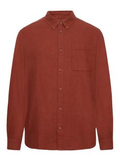 Knowledge Cotton Apparel Regular Fit Melangé Flannel Shirt